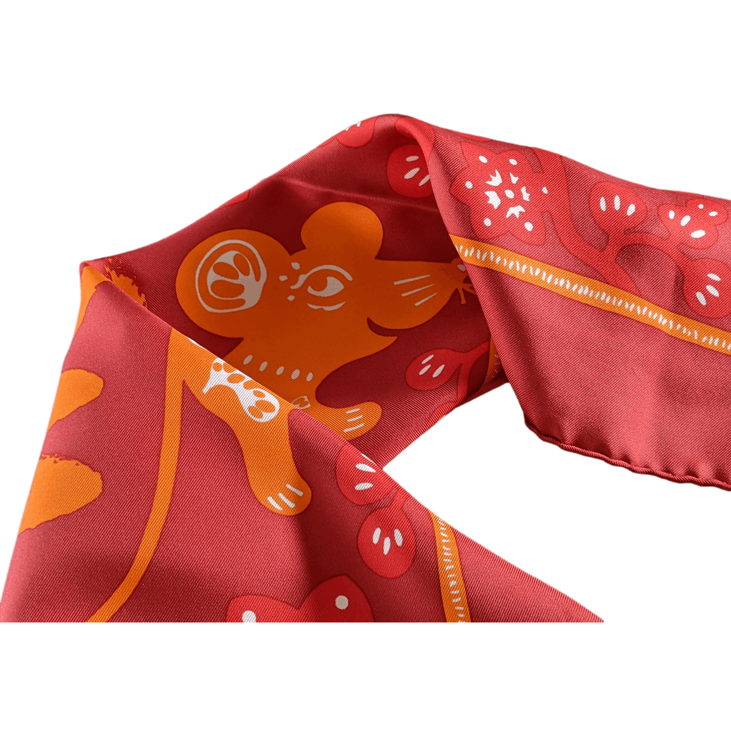 HERMES Year of the Rat Gavroche Pocket Scarf 45