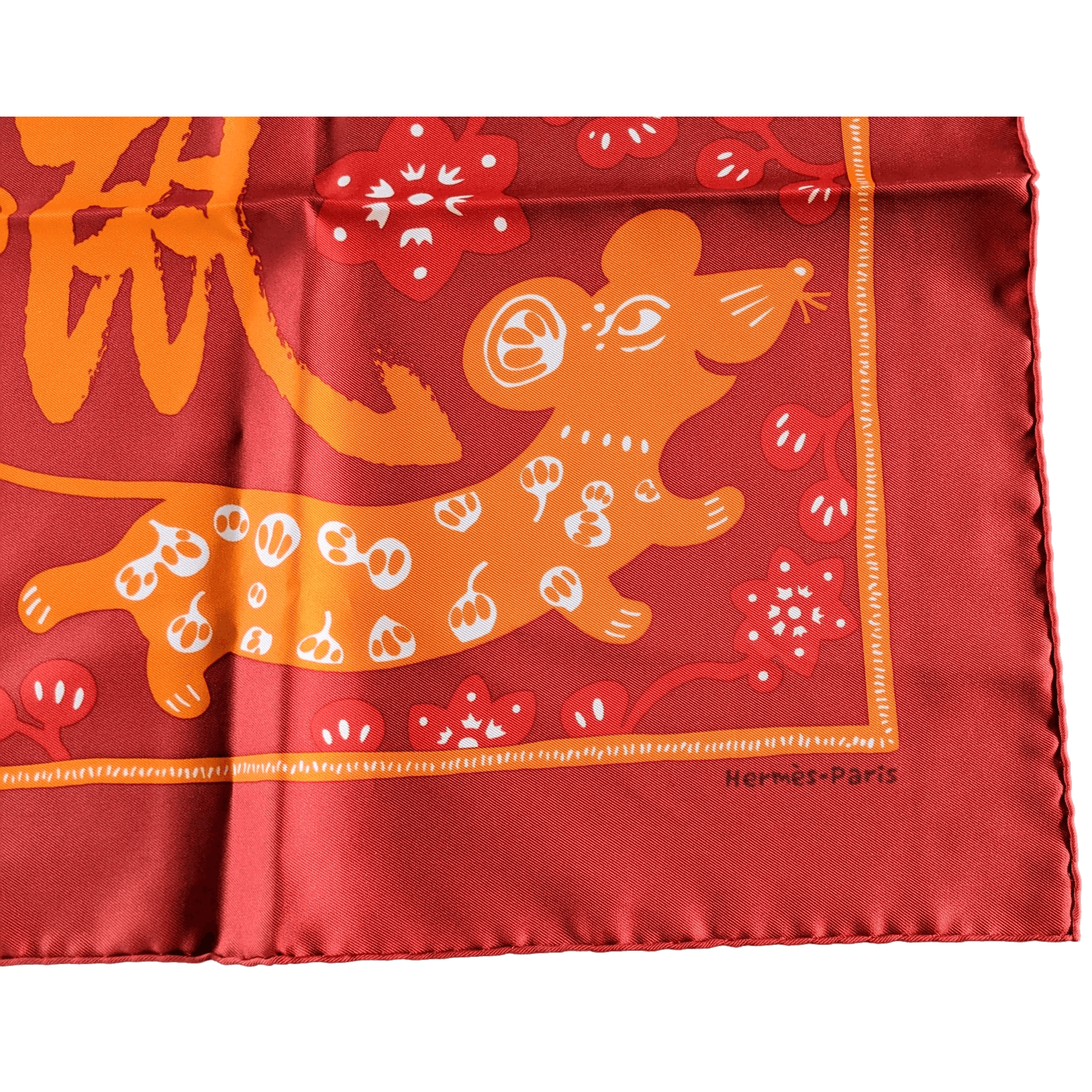 HERMES Year of the Rat Gavroche Pocket Scarf 45