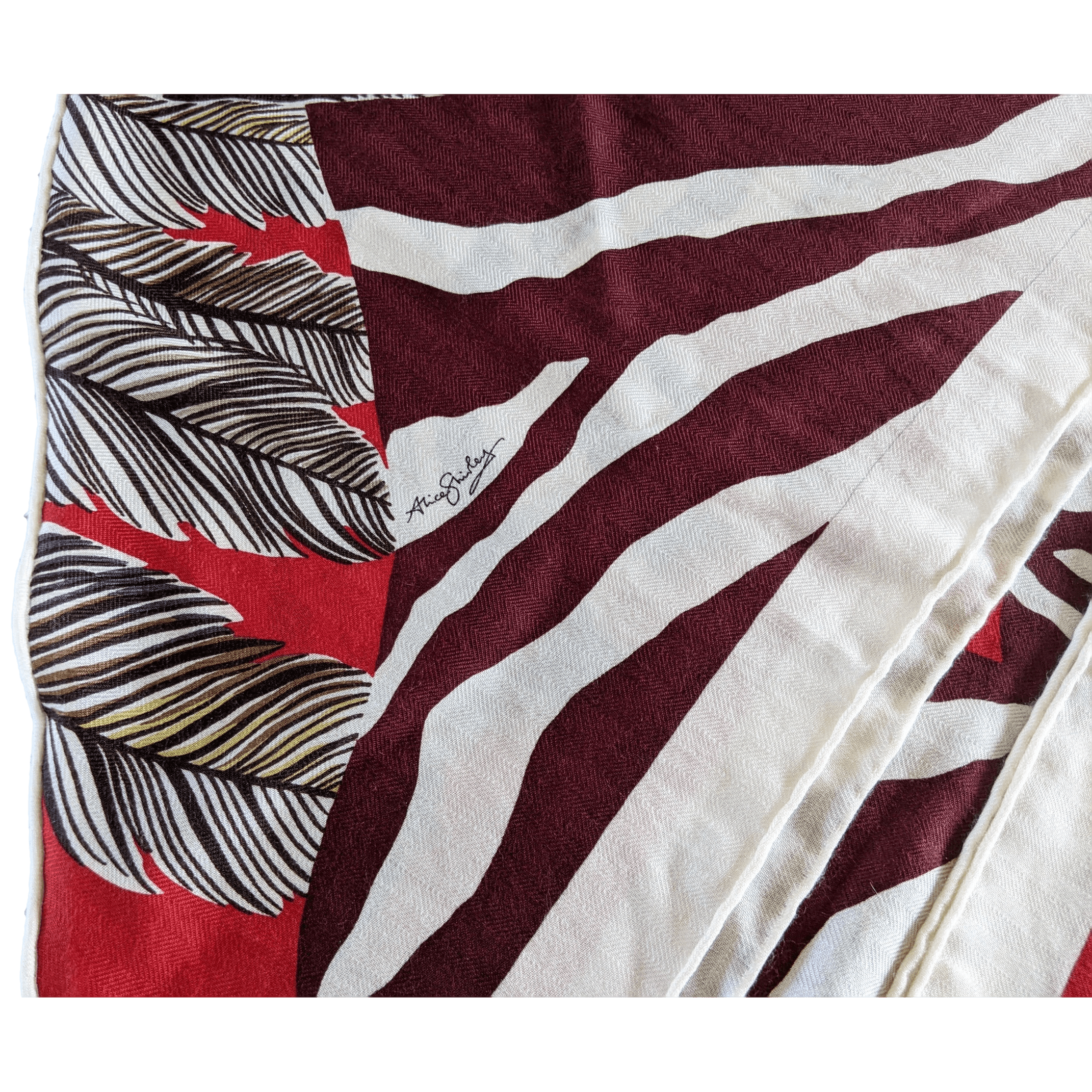 HERMES Giant Triangle Zebra Pegasus in Cashmere/Sik by Alice Shirley