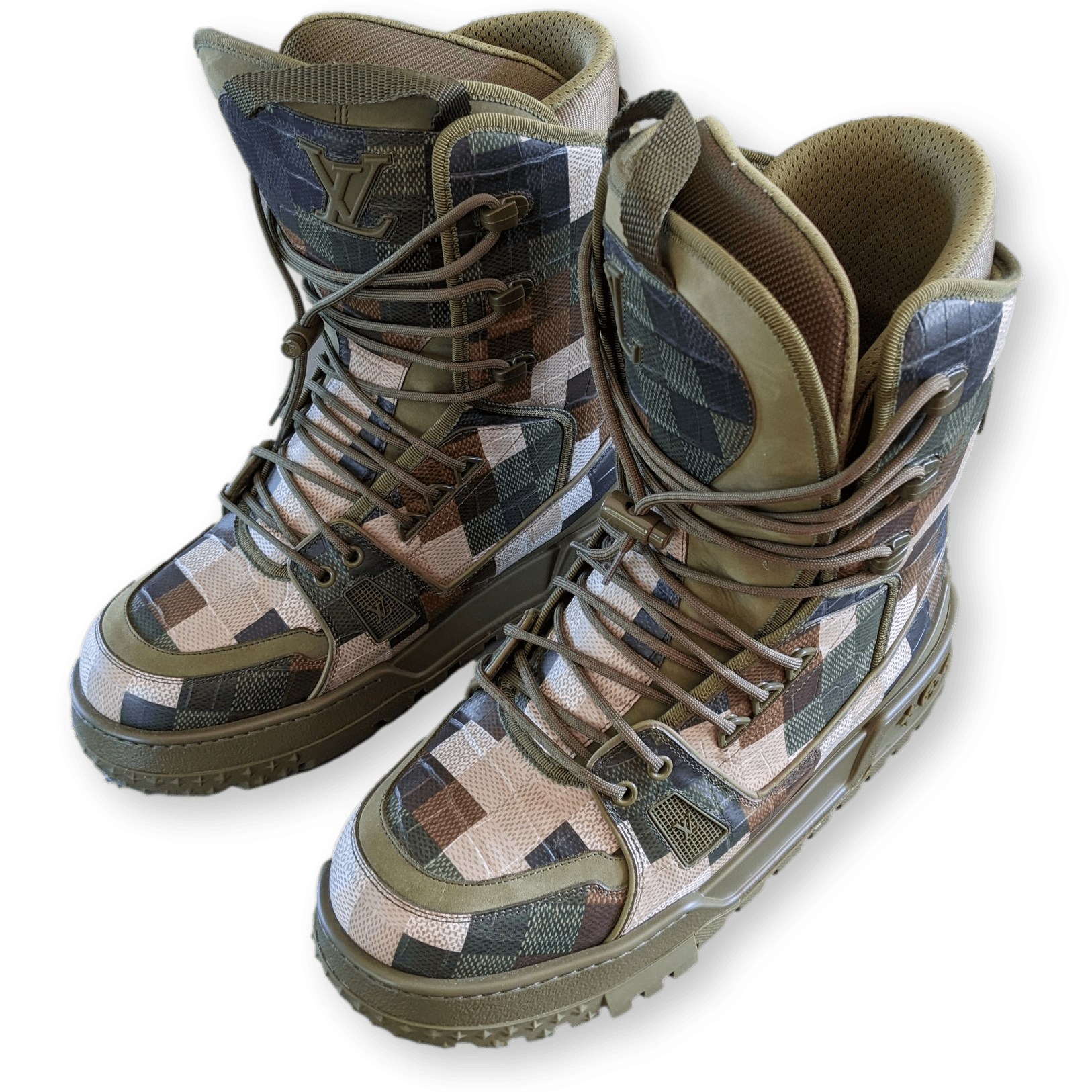 LOUIS VUITTON LV Trainer Snow Boot Camouflage Sz 8