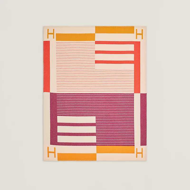 HERMES Lot de 2 Plaids (Enigmatic, Piano) New