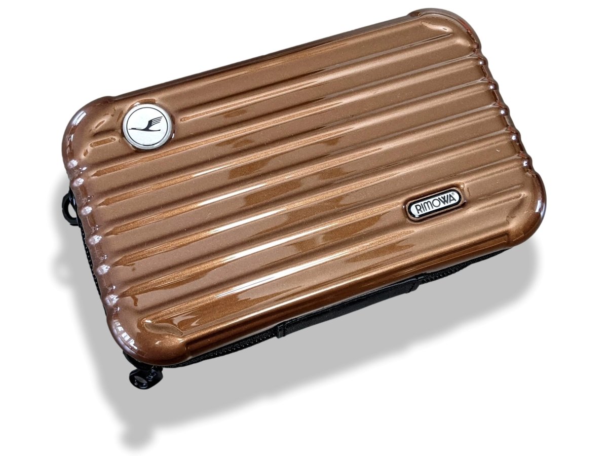 Rimowa Brown Metallic Zipped Cosmetic Kit Clutch Pochette Bag 1 VIP First Class, New! - poupishop