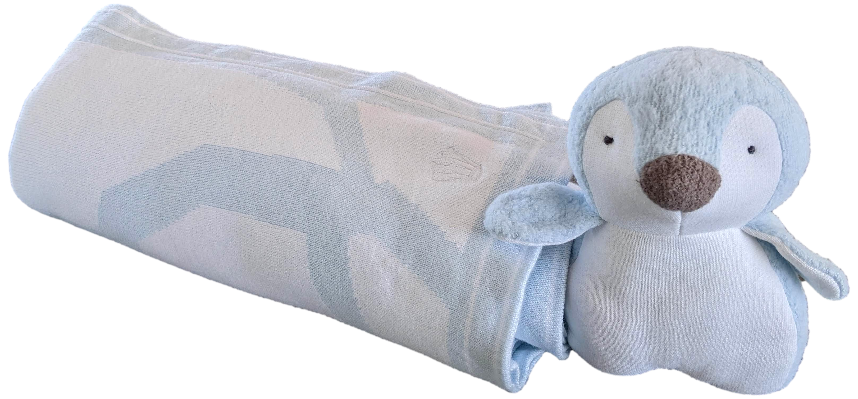 Rolex Blanc/Ciel "Baby Set" Plaid & Baby Penguin Soft Toy VIP