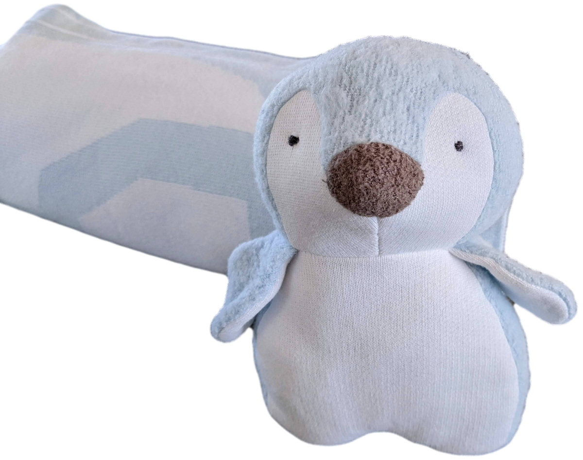 Rolex Blanc/Ciel "Baby Set" Plaid & Baby Penguin Soft Toy VIP