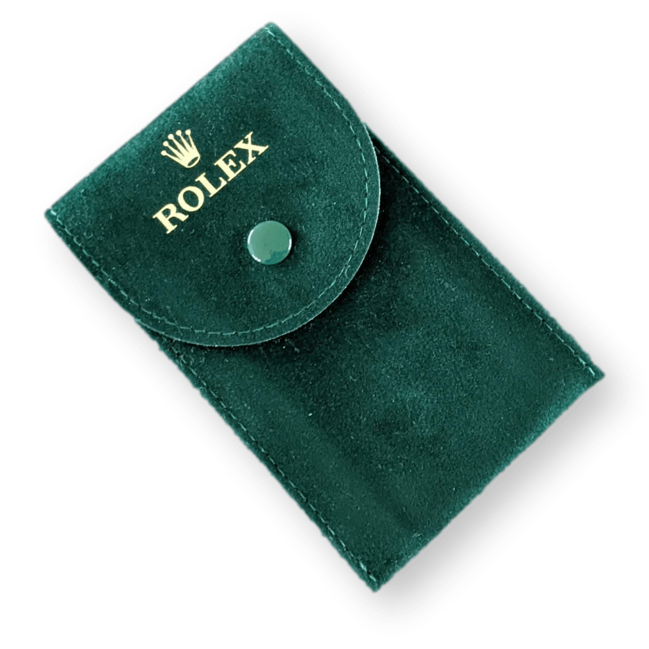 ROLEX Small Green Suede Travel Case for Wrist Watch Vip 7 x 11 cm