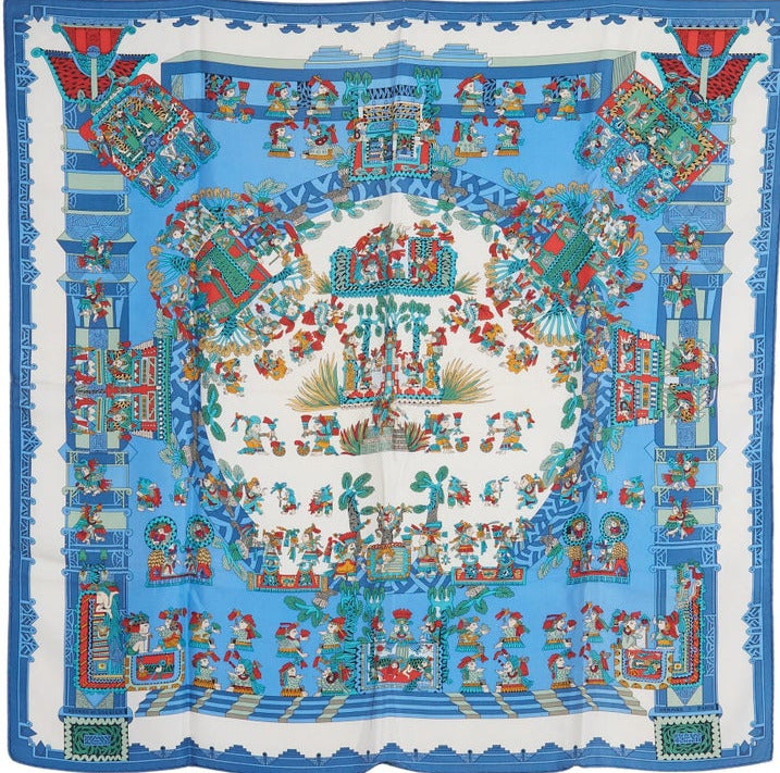 HERMES Lot of 20 Twill Silk Scarves 90 x 90 cm