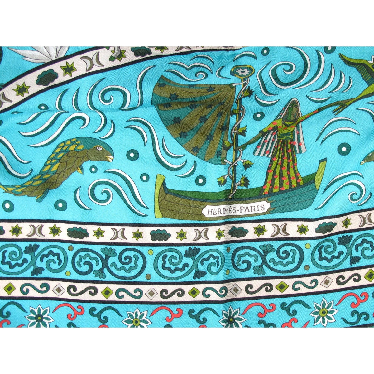 Hermes Peuple du Vent by Christine Henry Cashmere Shawl