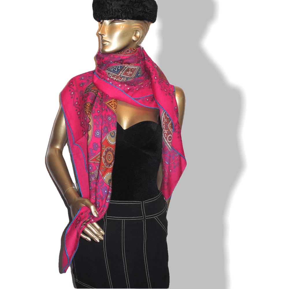Hermes Arbre de Vie by Christine Henry Cashmere Shawl 140