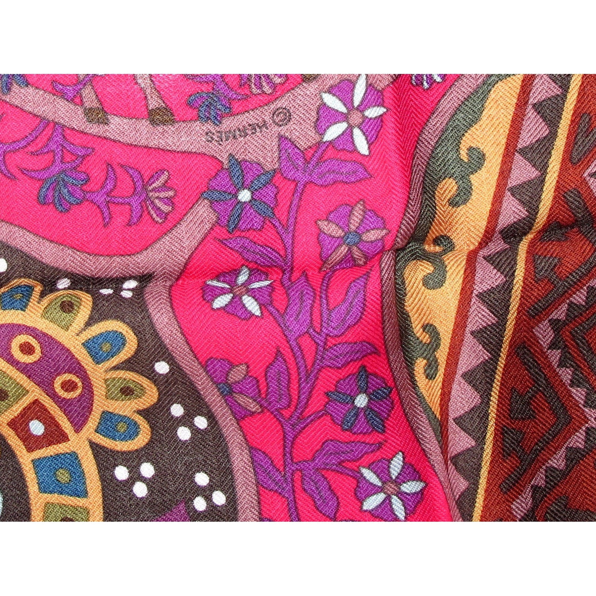 Hermes Arbre de Vie by Christine Henry Cashmere Shawl 140