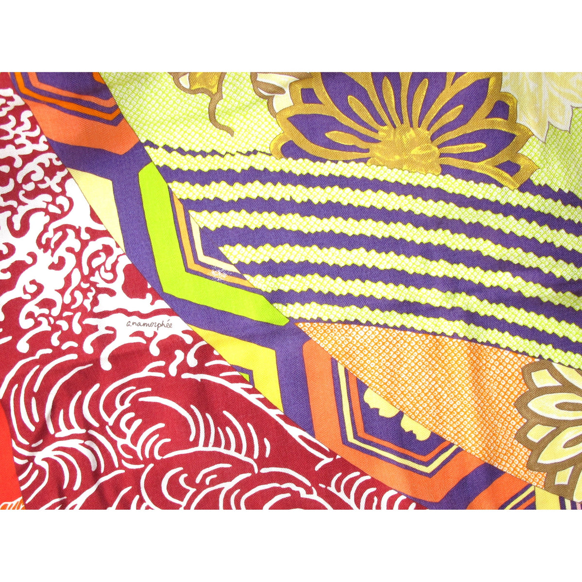 Hermes EX-LIBRIS EN KIMONOS Cashmere Shawl 140 CM