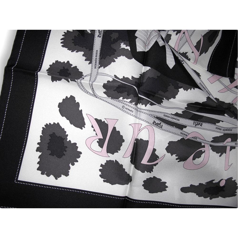 Hermes 2012 cw15 Black White Monsieur & Madame II Twill 90