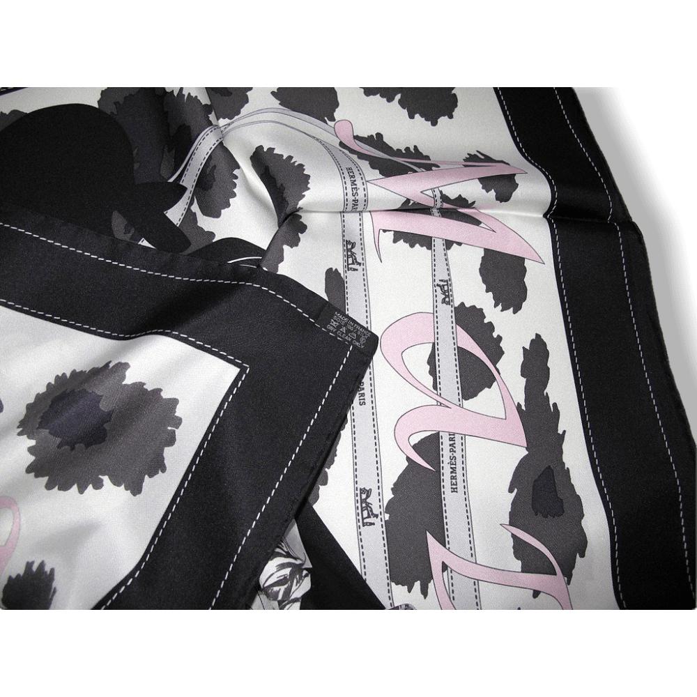 Hermes 2012 cw15 Black White Monsieur & Madame II Twill 90
