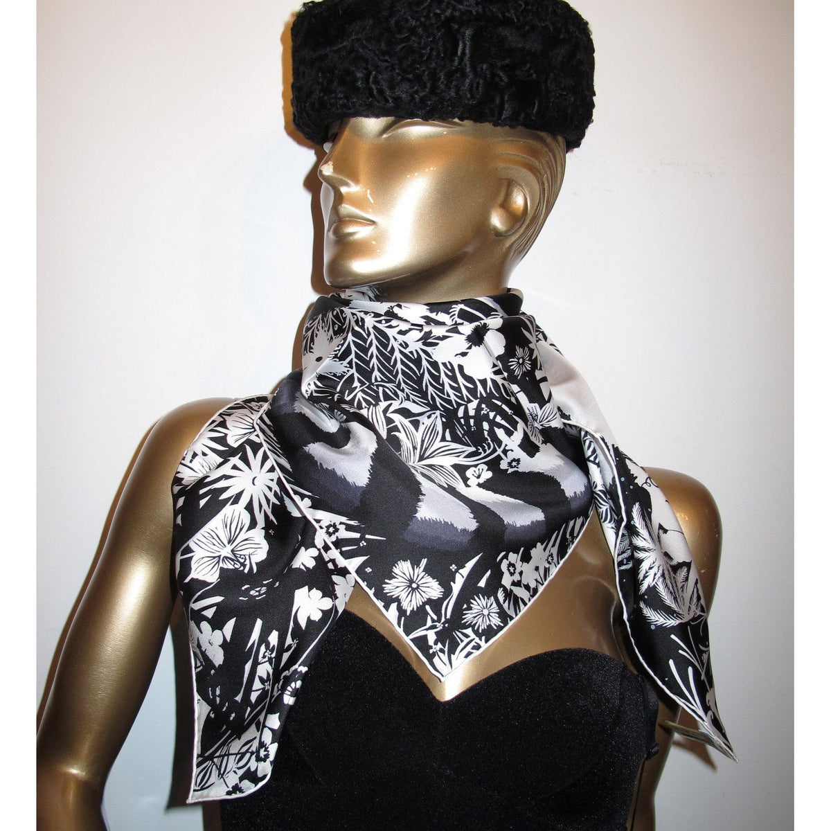 Hermes 2015 Black & White Tyger Tyger Twill 90, New! - poupishop