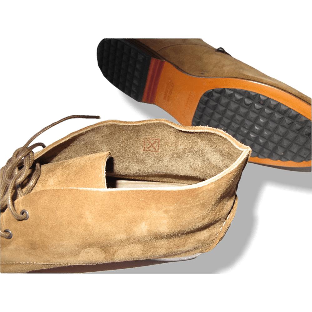 Hermes Brown Suede Men Boots Shoes Sz42,5