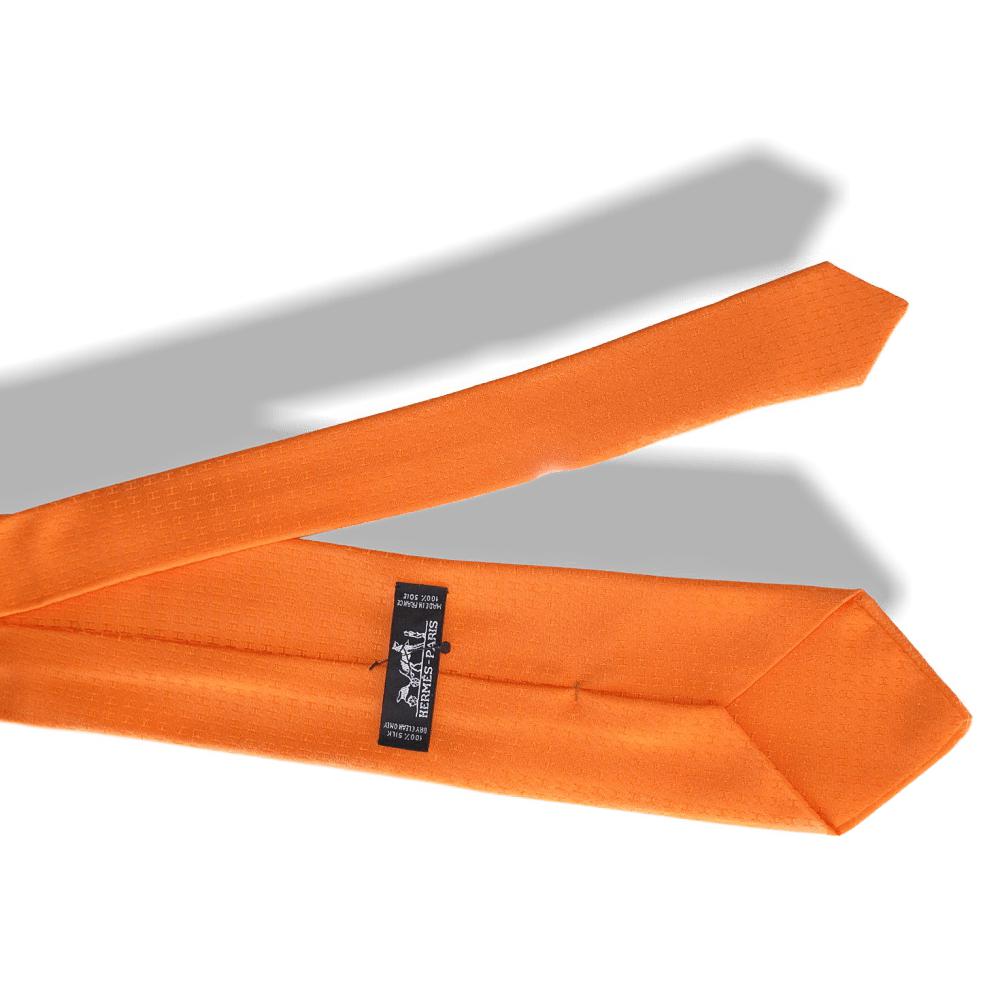 Hermes Couture H Print Jacquard Twill Silk Tie