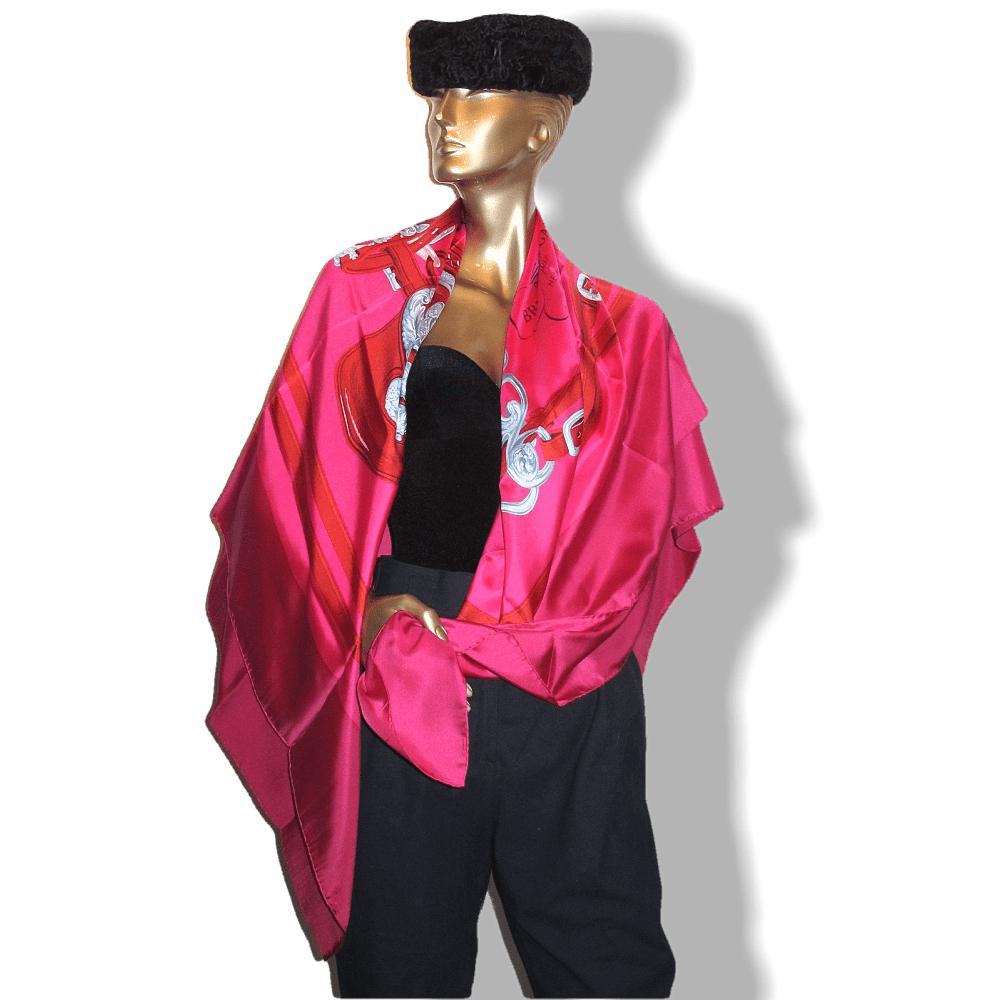 Hermes Fuchsia Red Grey Brides de Gala Twill Light 140