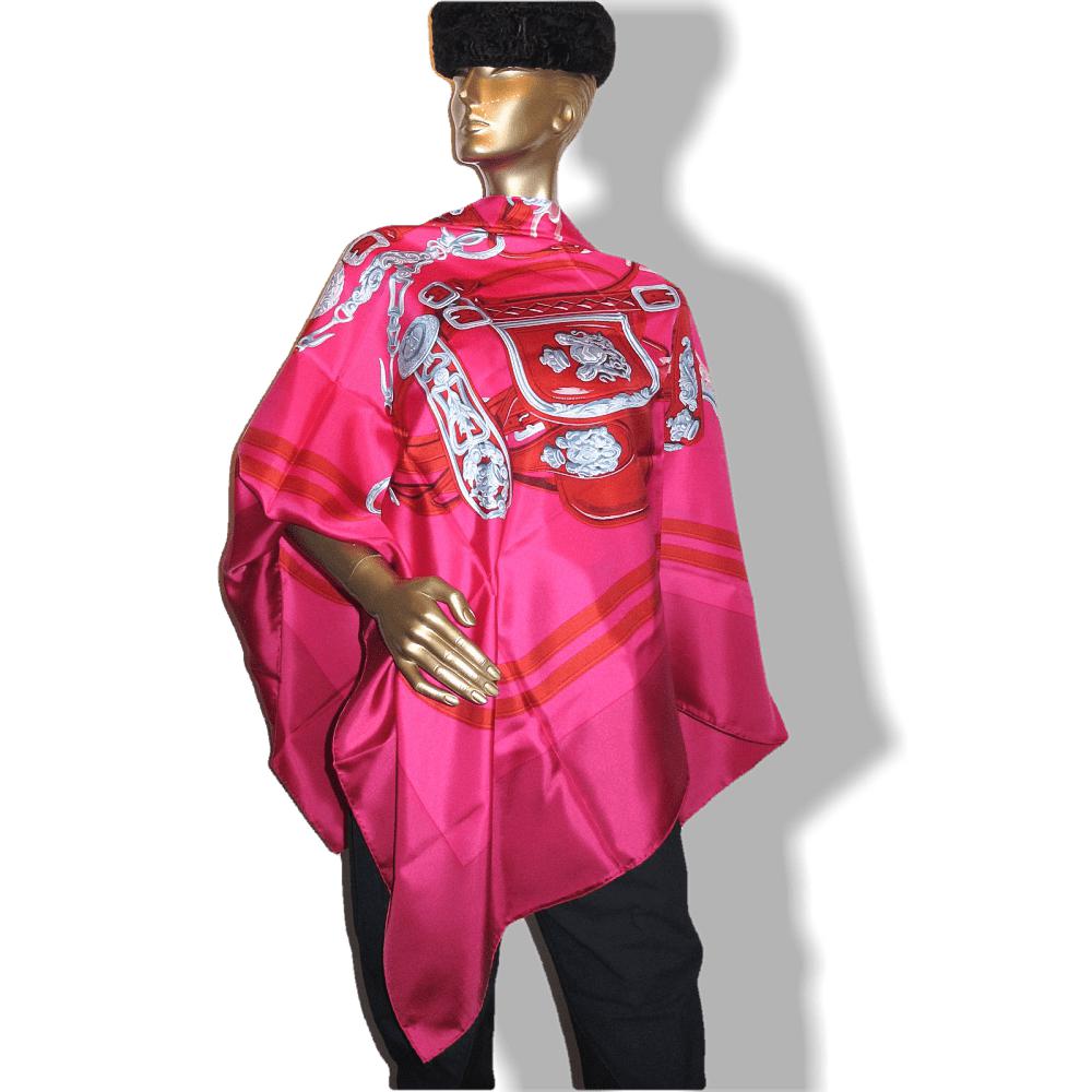 Hermes Fuchsia Red Grey Brides de Gala Twill Light 140