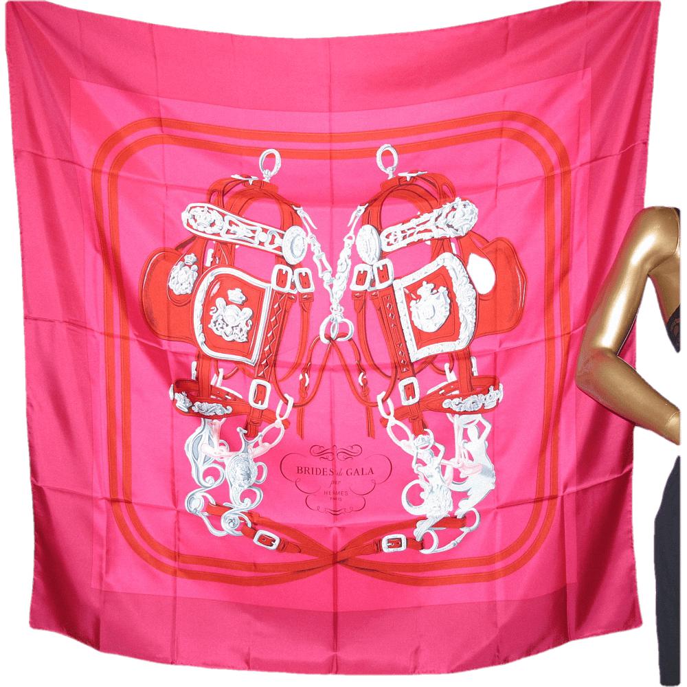 Hermes Fuchsia Red Grey Brides de Gala Twill Light 140