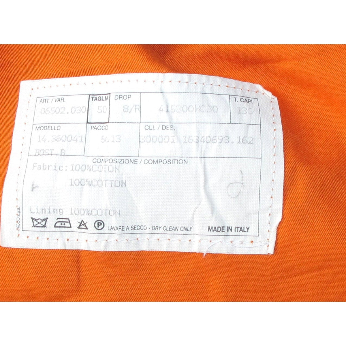 Hermes Orange Cotton Men Shorts