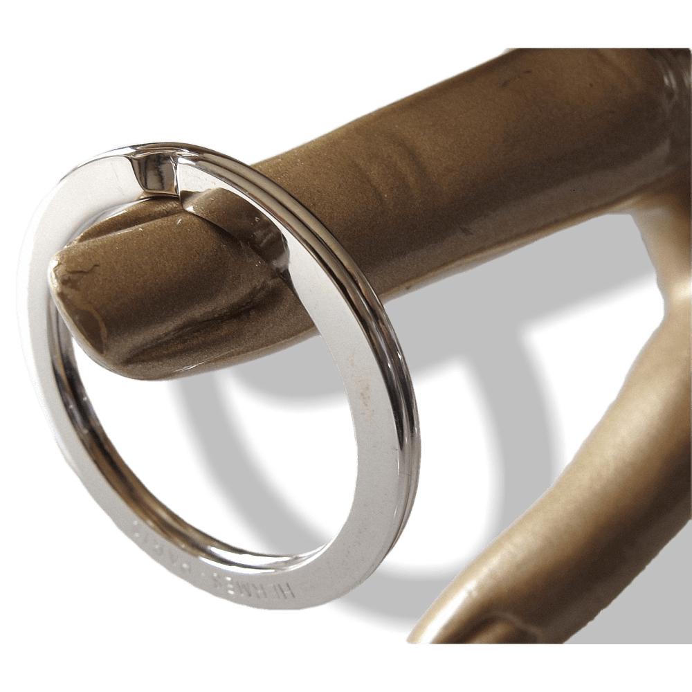 Hermes Plated Silver and Palladium Key Ring