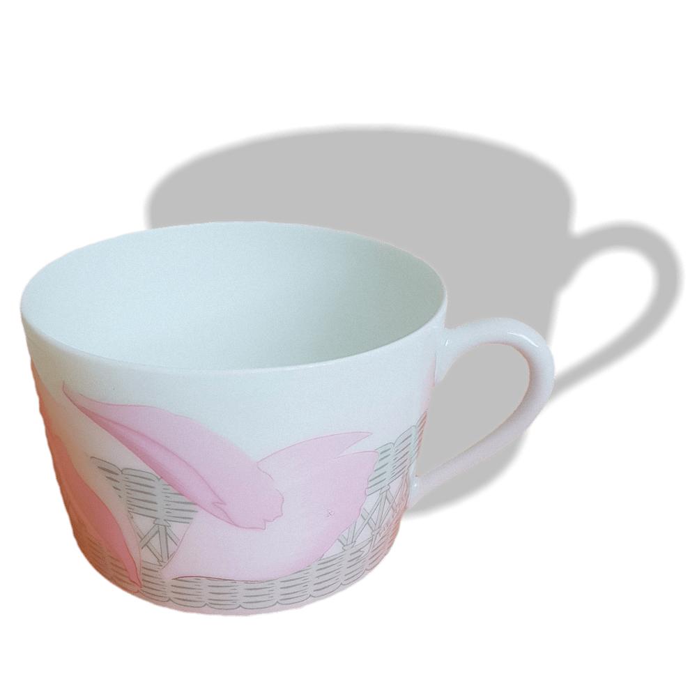 Hermes Porcelain of Limoges Les Pivoines Cup