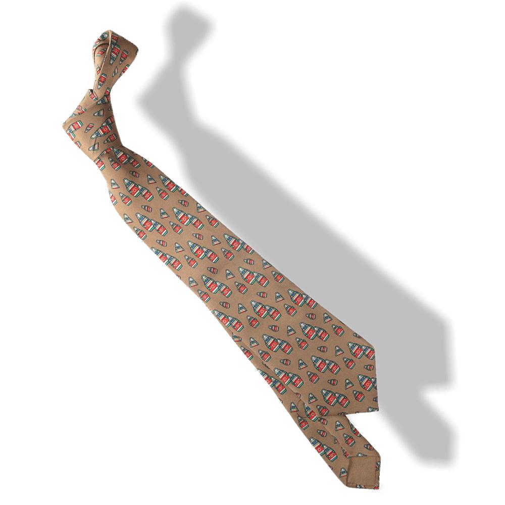 Hermes Poupees Russes Matriochka Doll Twill Silk Tie
