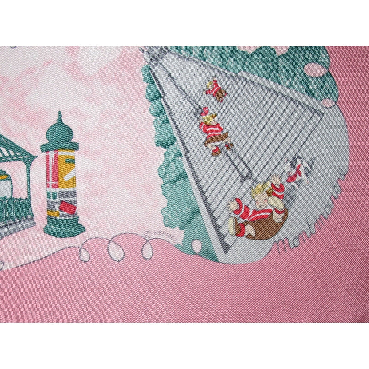 Hermes Rose Les Triples Gavroche 42cm