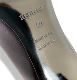 Hermes Black Faubourg Pointed Toe Women Shoes Sz40, BNIB!