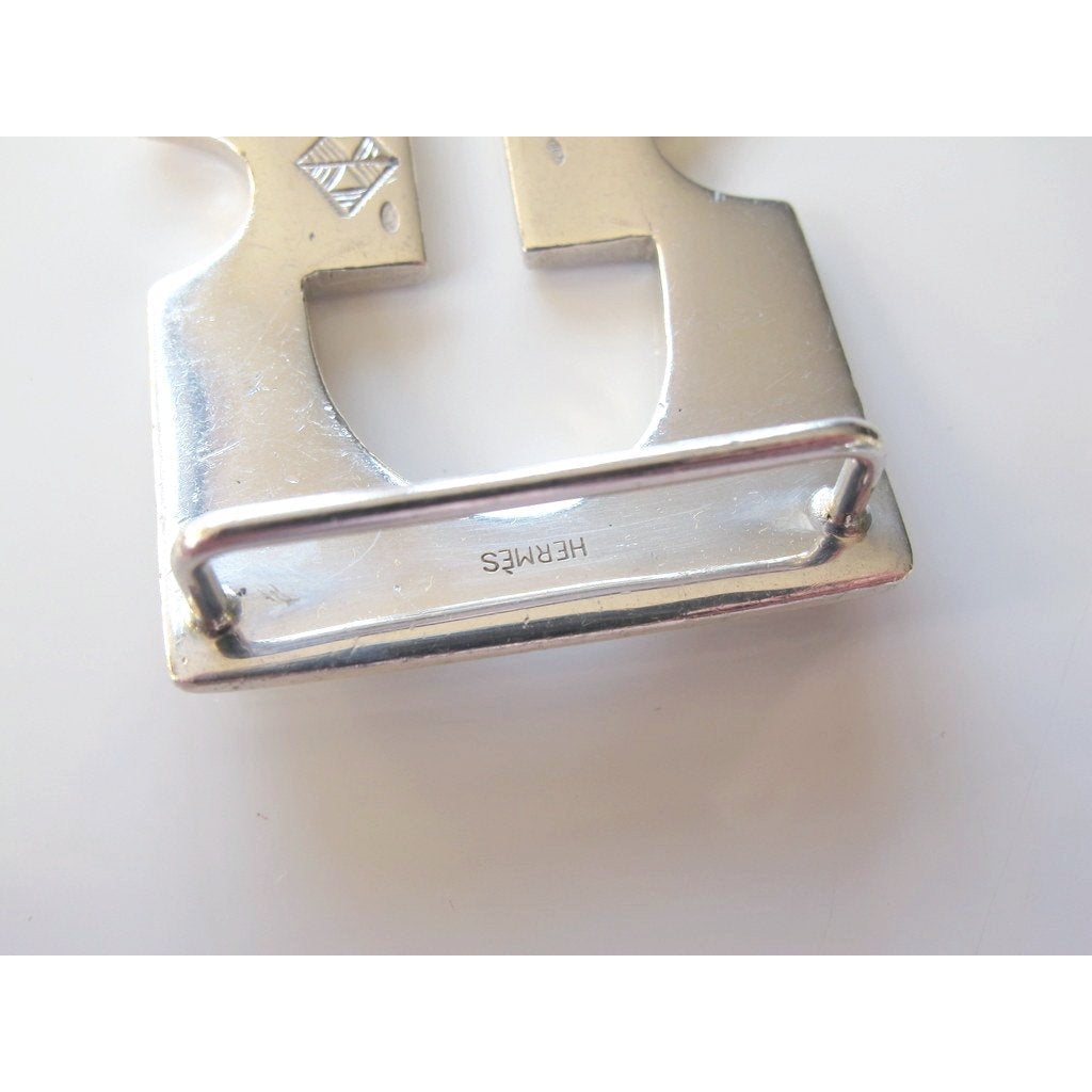 hermes belt buckle touareg silver