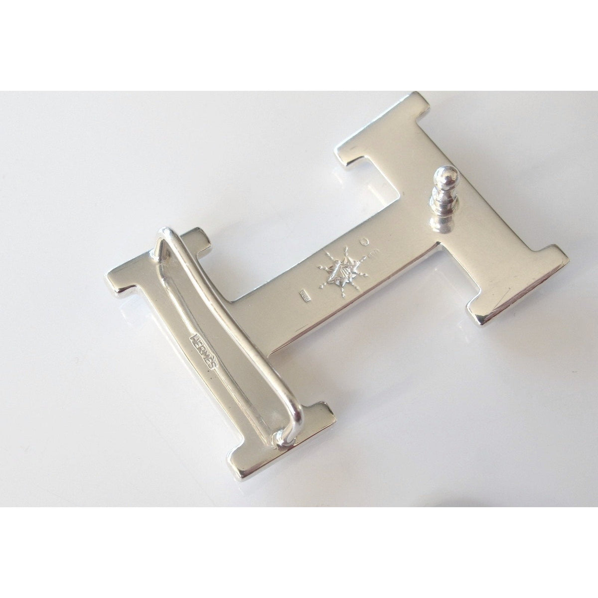 Hermes Sterling Silver AG 925 Touareg Belt Buckle H 32mm