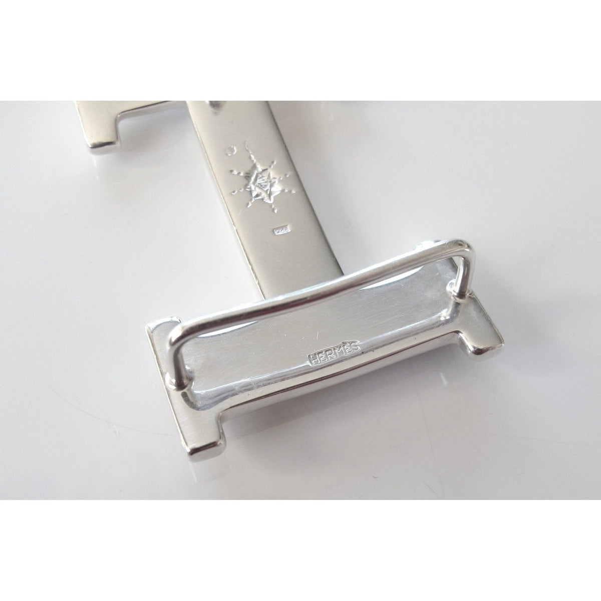 Hermes Sterling Silver AG 925 Touareg Belt Buckle H 32mm