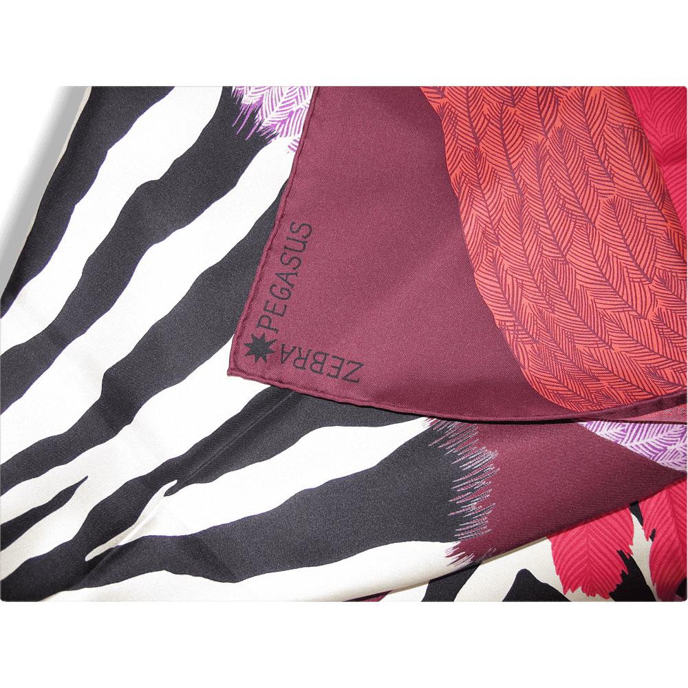Hermes cw02 Fuchsia Plum Red Purple Zebra Pegasus Twill 90