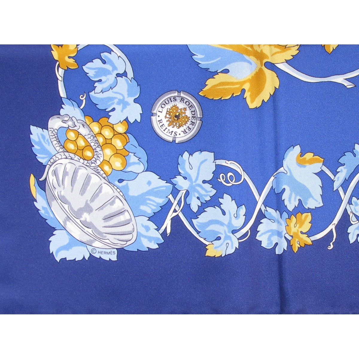 Hermes for Louis Roederer Vendanges Exclusive Limited Twill scarf.