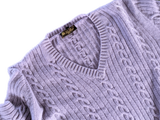 Produits Loro Piana Men's Mauve 100% Cashmere Cable Knit V-Neck Sweater Sz56
