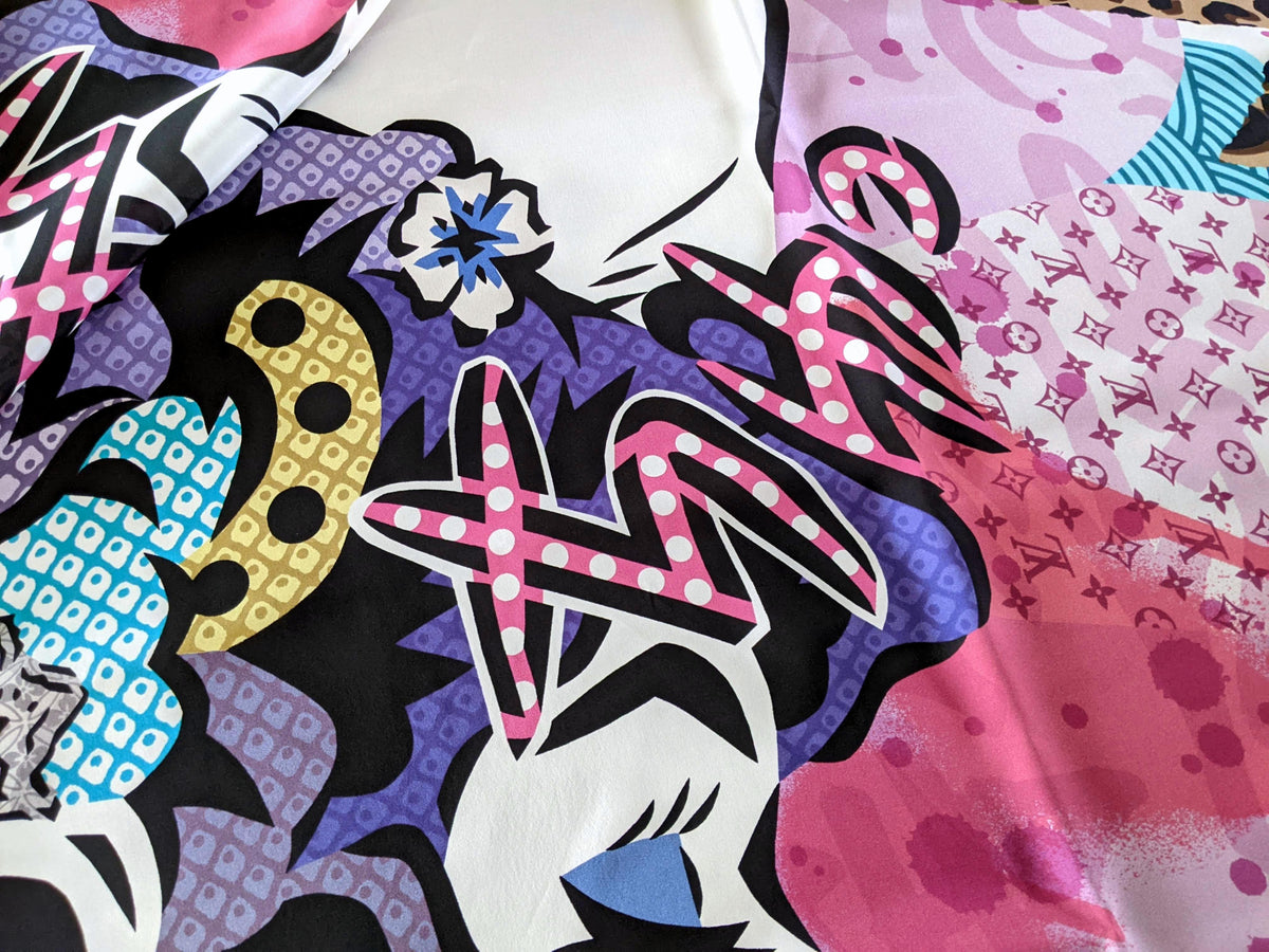 Louis Vuitton & Aiko Limited Artist Scarf Silk Shawl 140