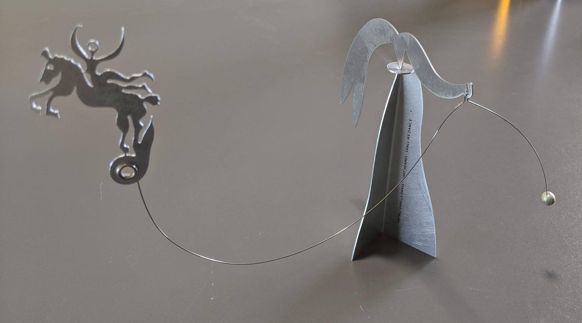 Hermes 2007 Brushed Steel / Acier Brossé Mobile "Shall we Dance? " by Pilippe Caron Mobile