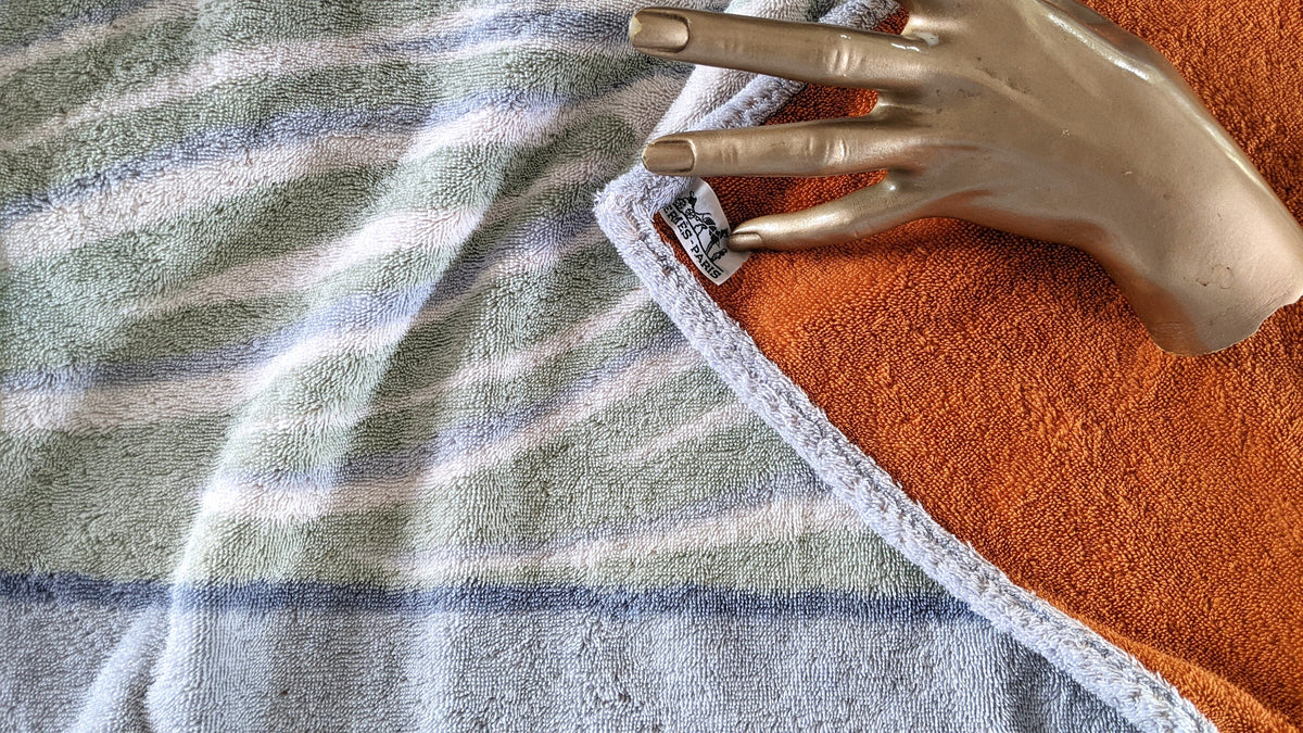 Hermes Aqua/Amande "Ours" Bears Terry Beach Towel 150 x 90 cm