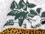 Hermes Vintage Embroidered "Jungle Love" Velcro Terry Beach Skirt with Large Pocket