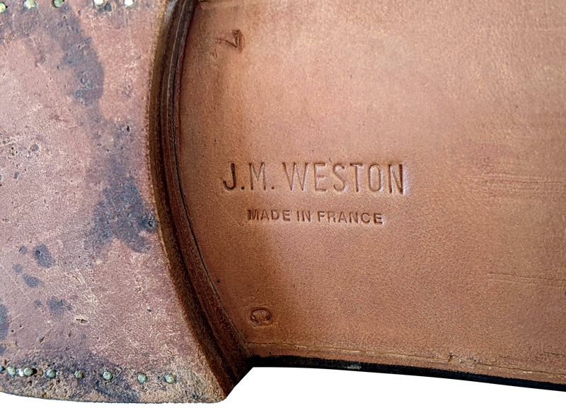 J. M. Weston Marrron Gold Derby Golf Women/Men Sz40.5