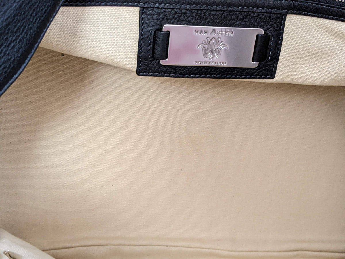 Van Astyn Noir Togo Calfskin Leather Travel Bag 57 cm