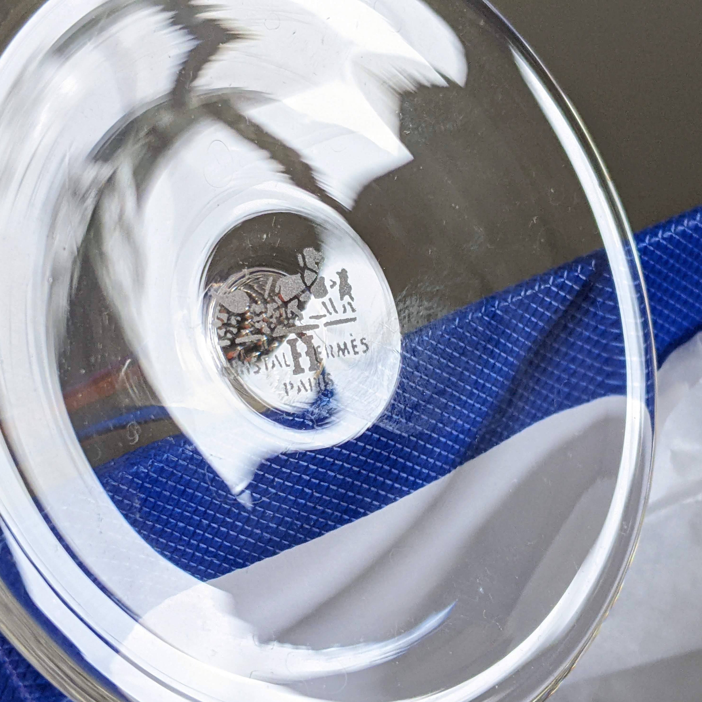 Hermes 2007 Saint Louis Crystal "Fanfare" Wine Glass 19,5 cm