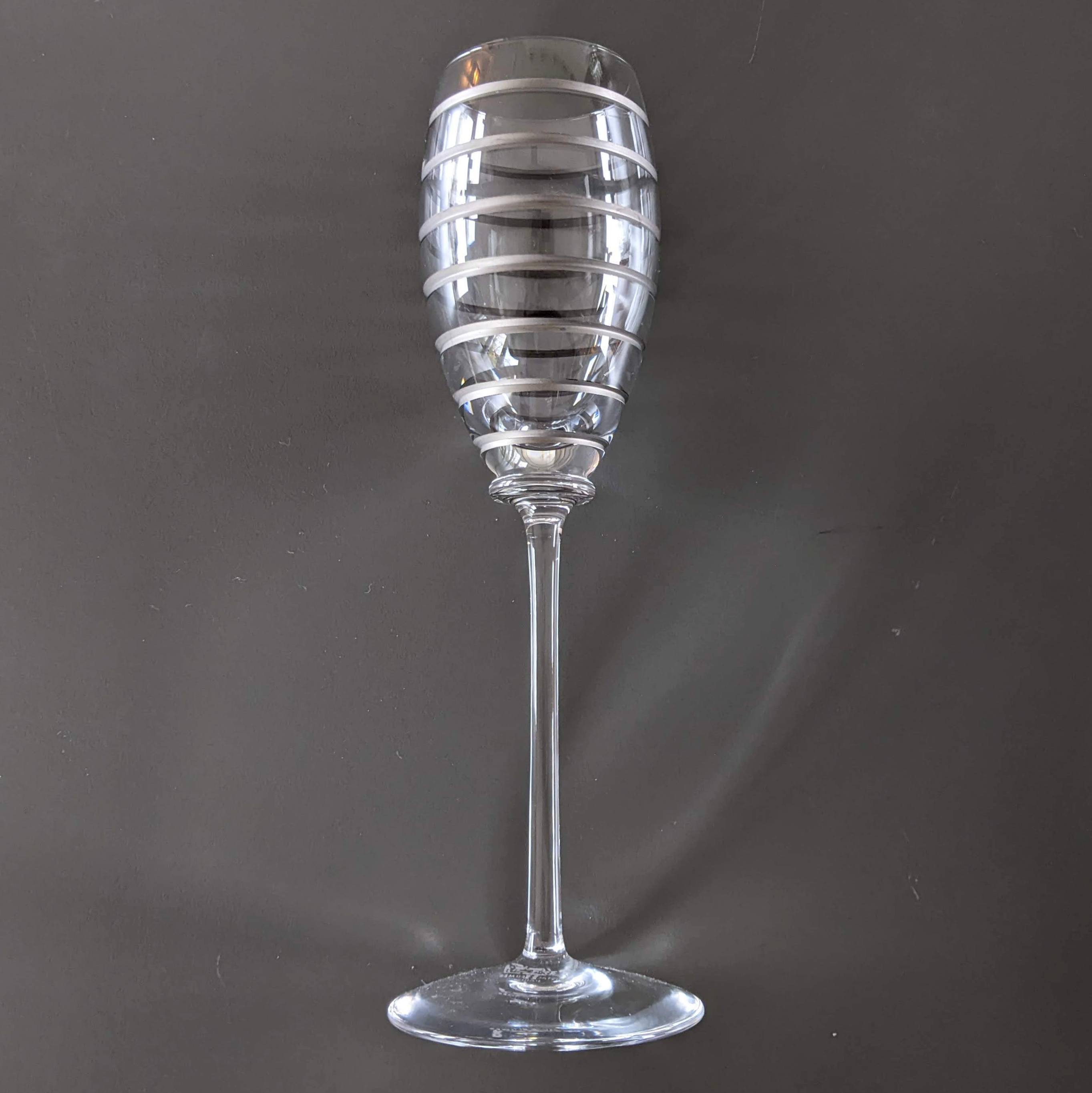 Hermes 2007 Saint Louis Crystal "Fanfare" Champagne Flute 22 cm