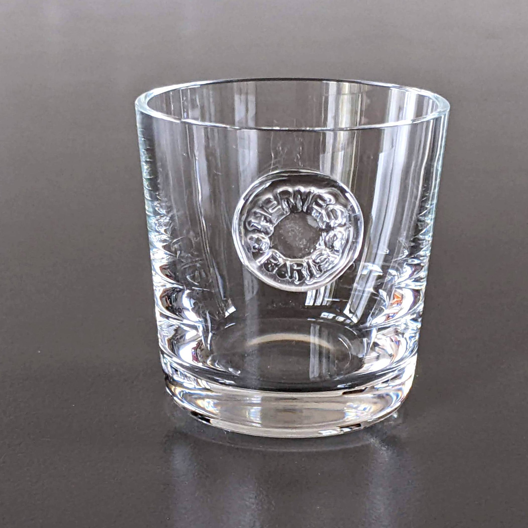 Hermes Clear Crystal "Clou de Selle" Shot Glass Serie Tumbler, Pristine Condition!