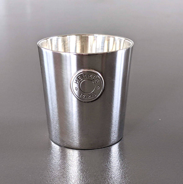 Hermes Plated Silver "Clou de Selle" Shot Timbale Serie Tumbler, Pristine Condition!