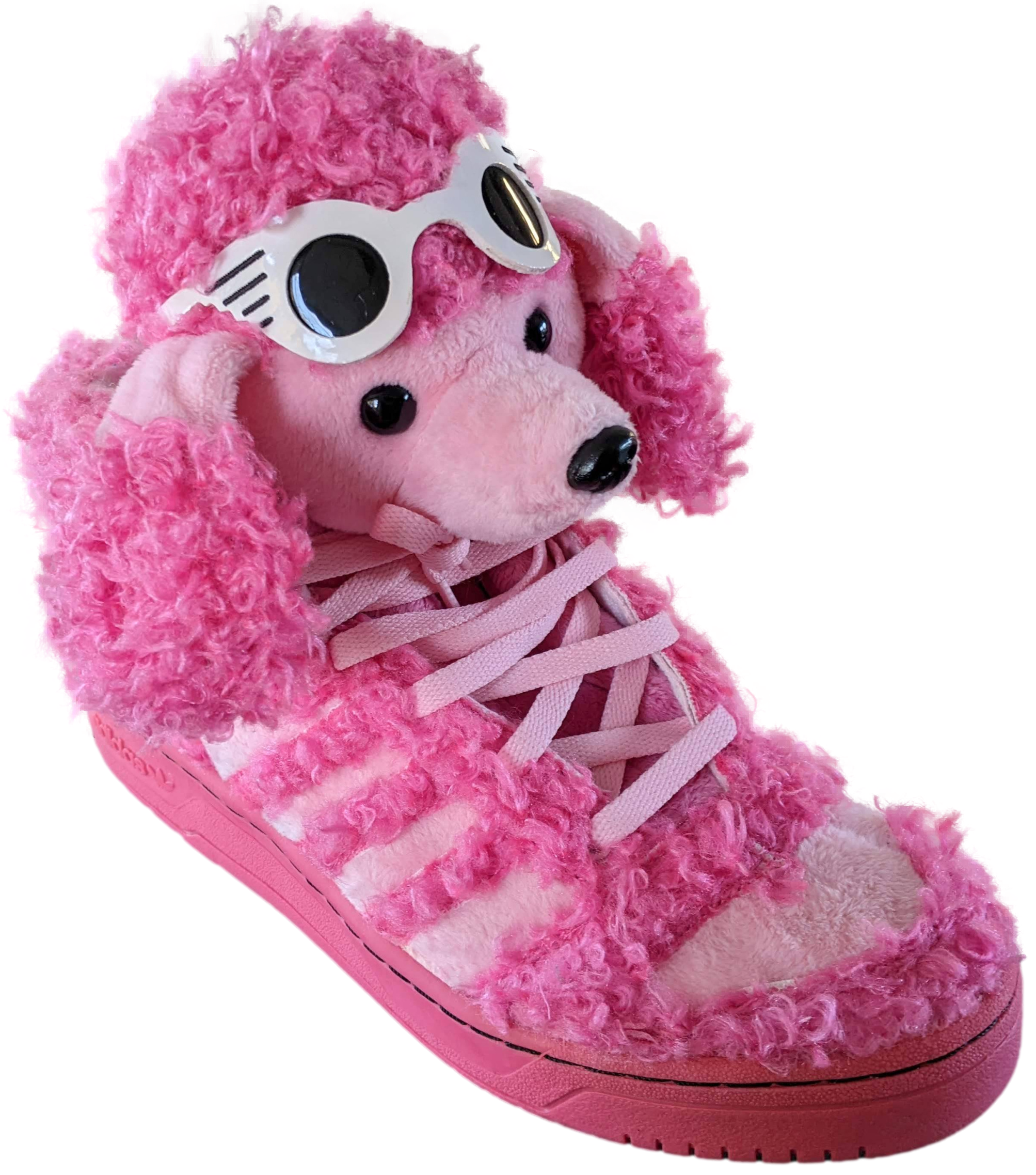 Adidas & Jeremy Scott's 12/13 Pink " Poodle " Trainer Teddy Sneakers Shoes, RARE! |