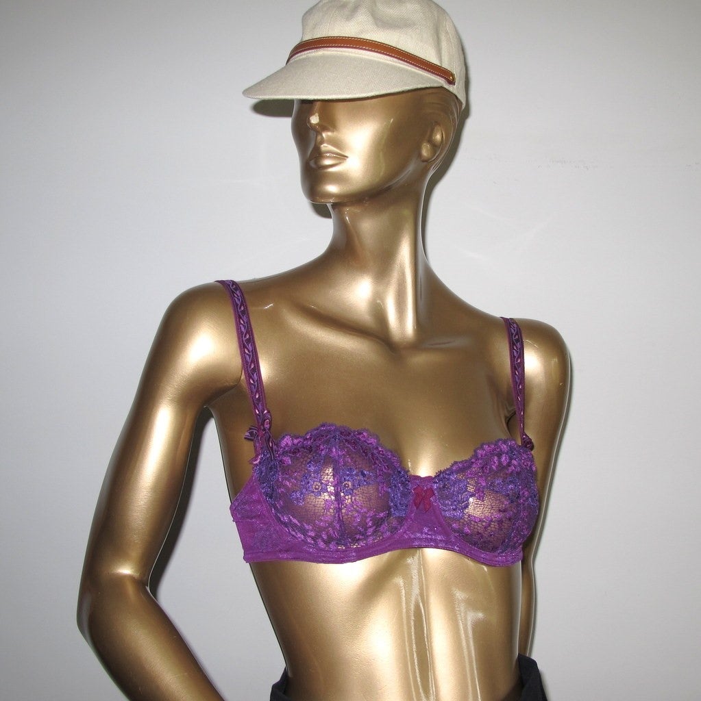 Aubade by Claude Pasquier Purple Laces Knot Bra, NWT - poupishop