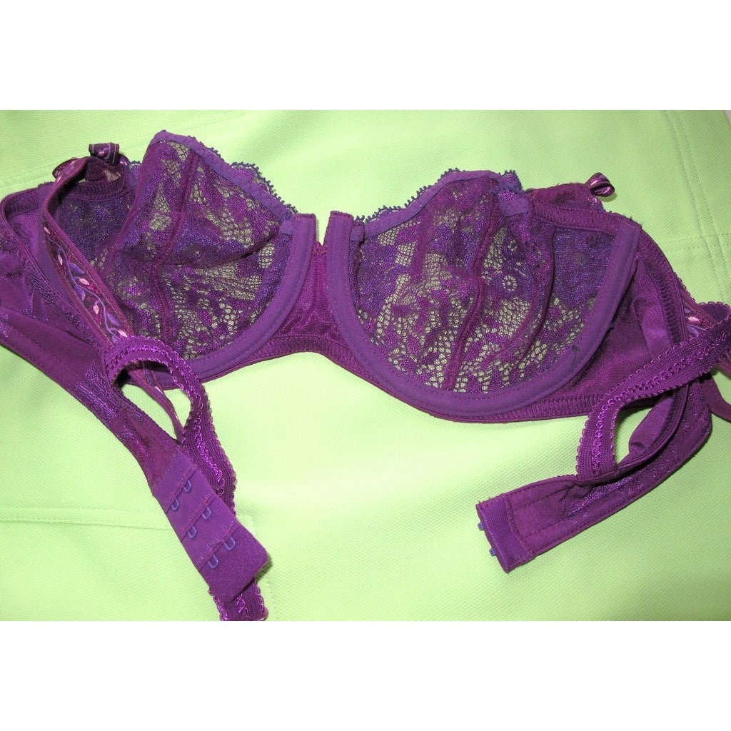 Aubade by Claude Pasquier Purple Laces Knot Bra, NWT - poupishop