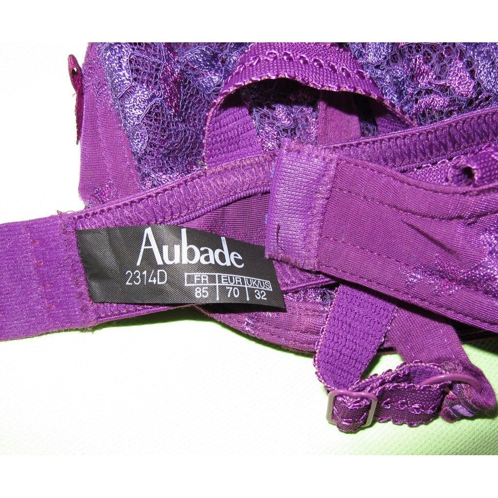 Aubade by Claude Pasquier Purple Laces Knot Bra, NWT - poupishop