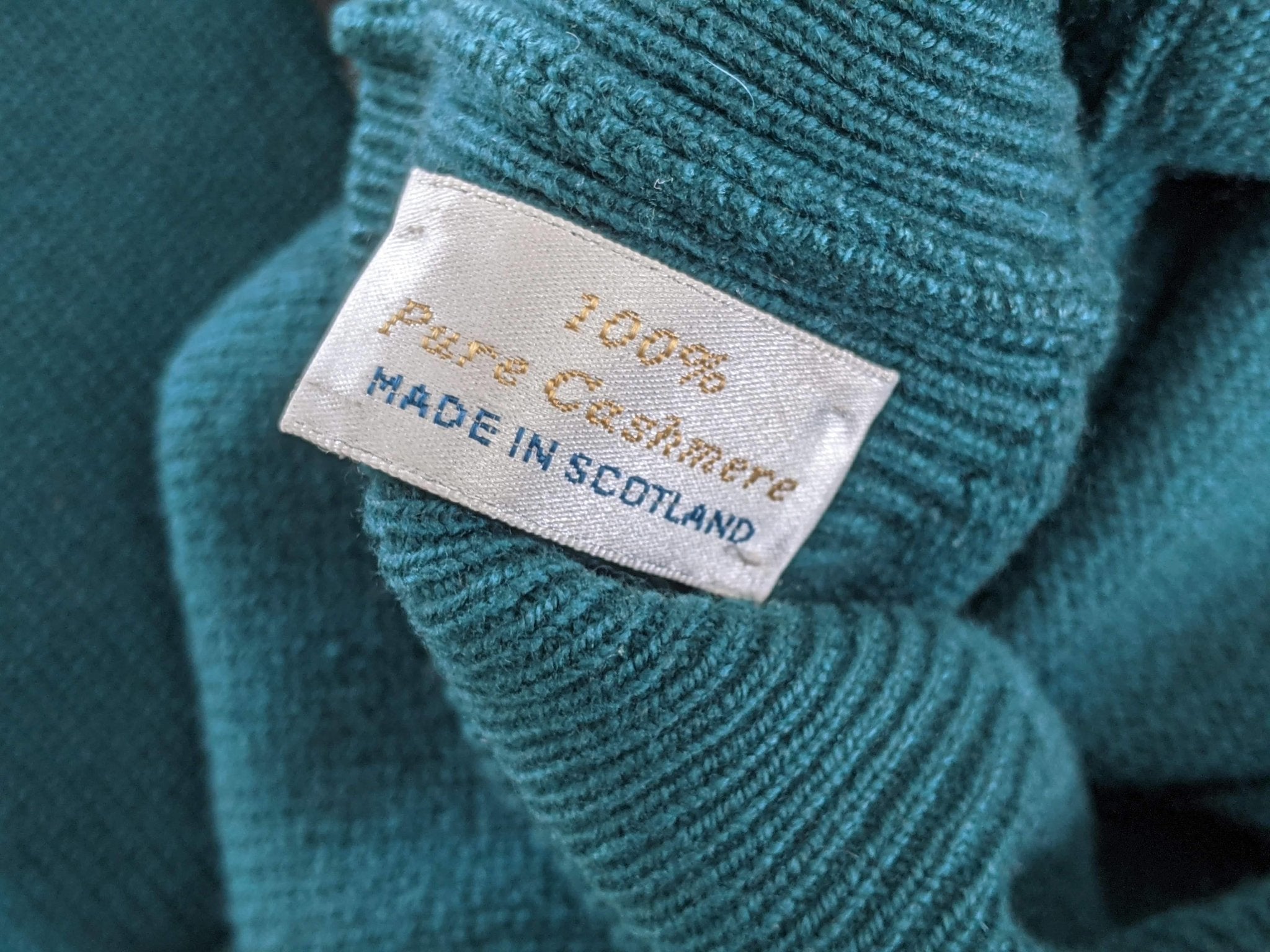 Ballantyne Men's Green 100% Cashmere Made in Scotland V-Neck Cardigan Sz 50, Pur luxe! - poupishop