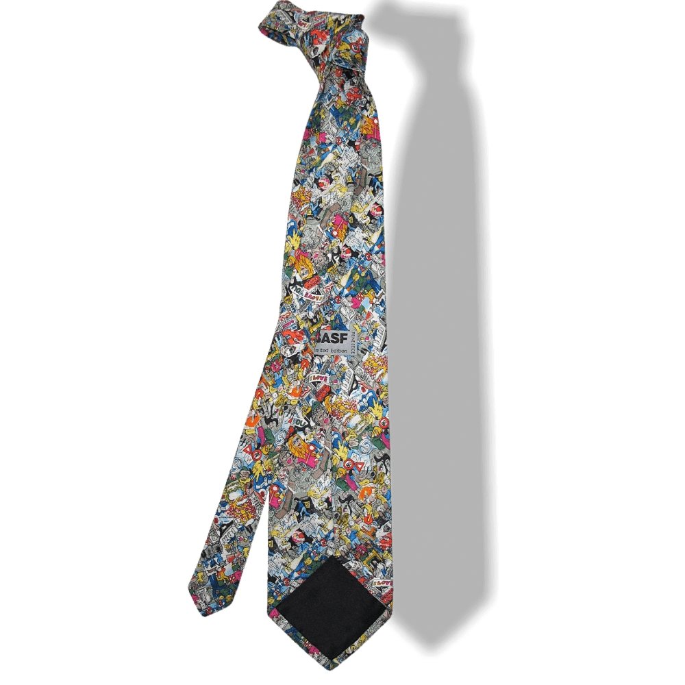 BASF Limited Edition VIP Multi Coloured I LOVE YOU Silk Tie, New! - poupishop